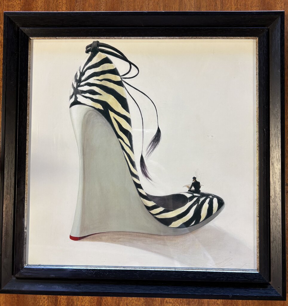 Zebra Stacked Wedge Fabulous Shoe