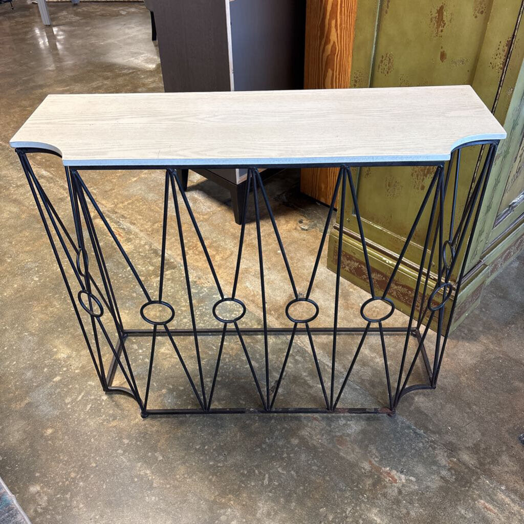 Metal and Wood Entry Table