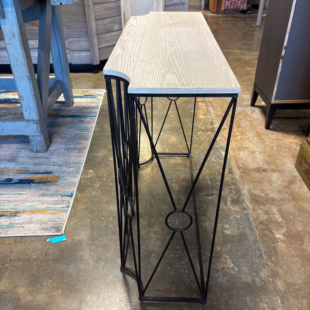 Metal and Wood Entry Table
