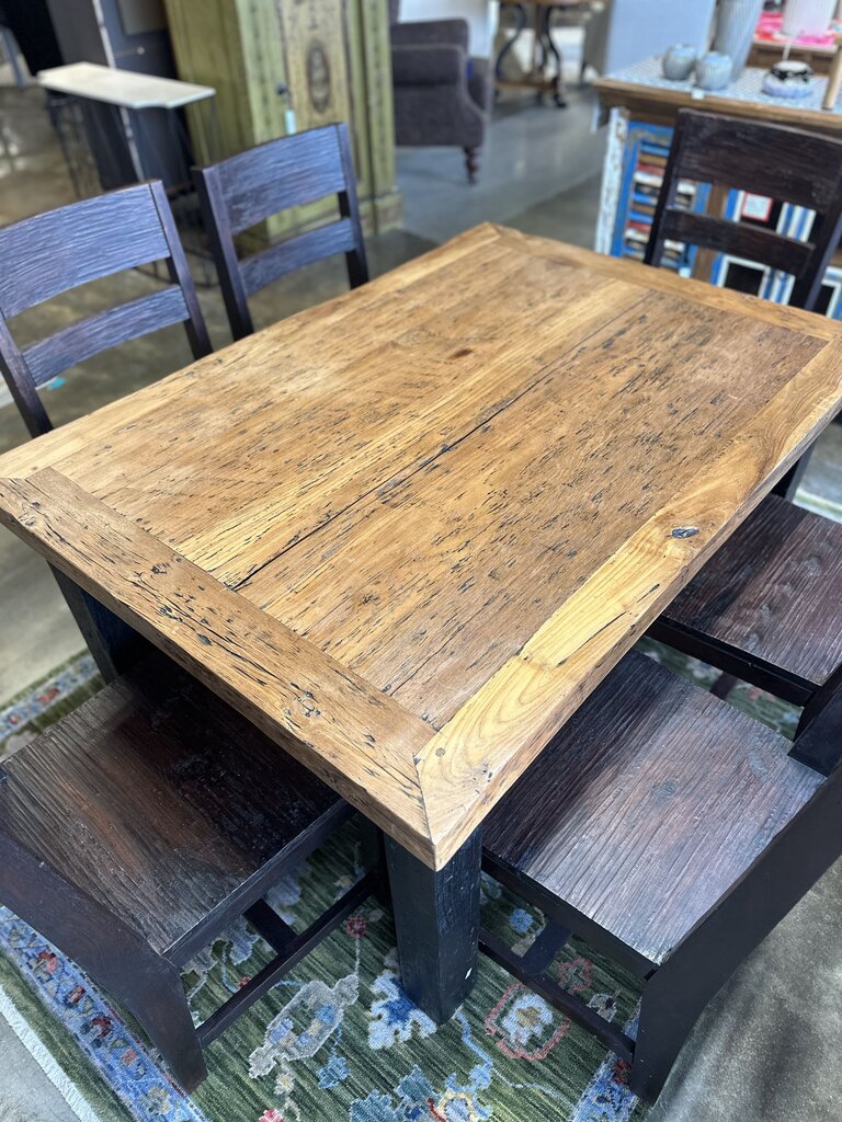 Rustic Handmade Dining Table & 6 Chairs