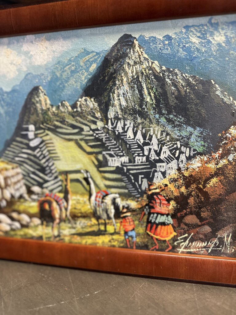 Vintage Machu Picchu Original Art Ed