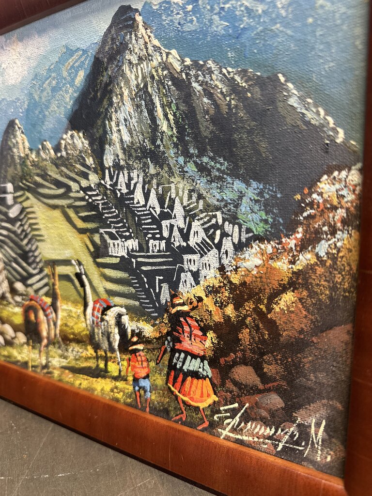 Vintage Machu Picchu Original Art Ed
