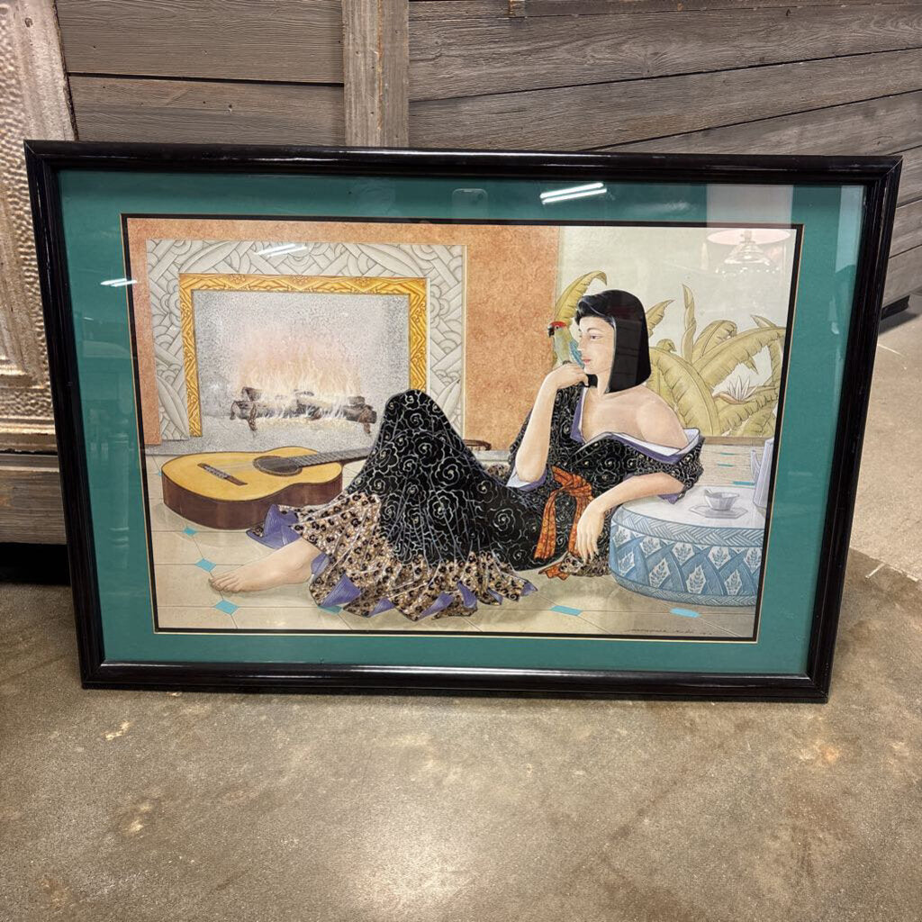 Muramasa Kudo Woman with Parrot