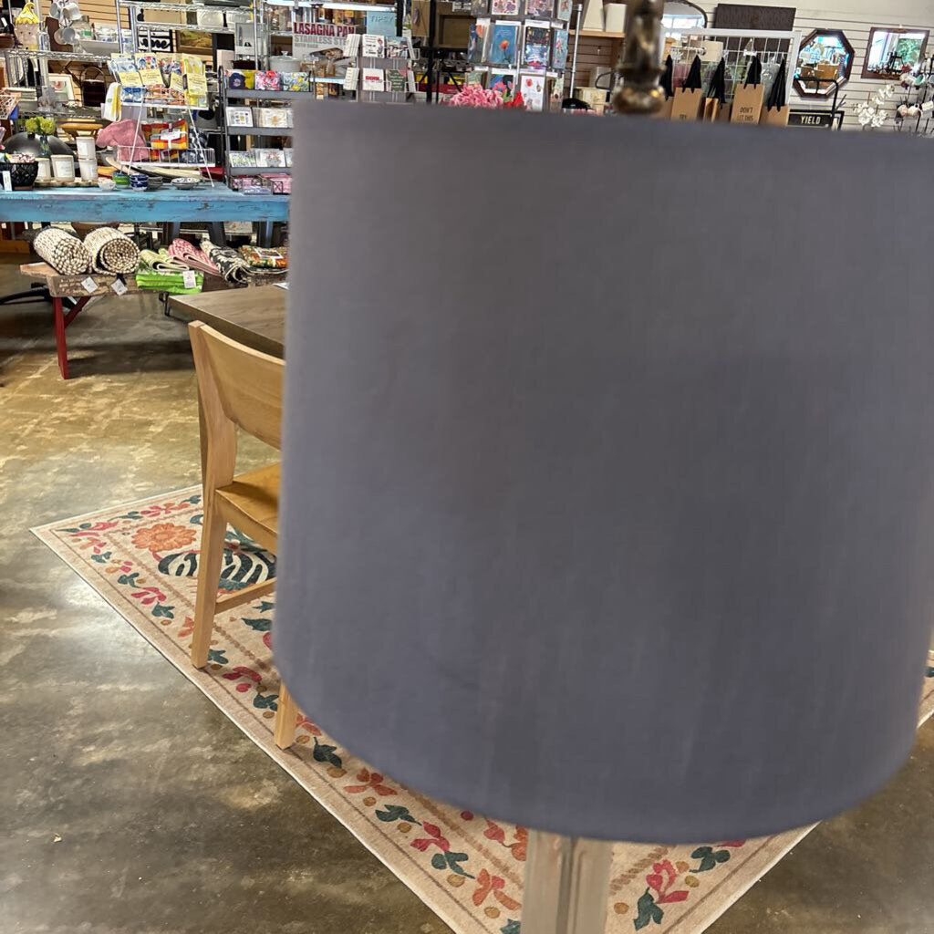 Vintage Glam Column Table Lamp & Silk Shade