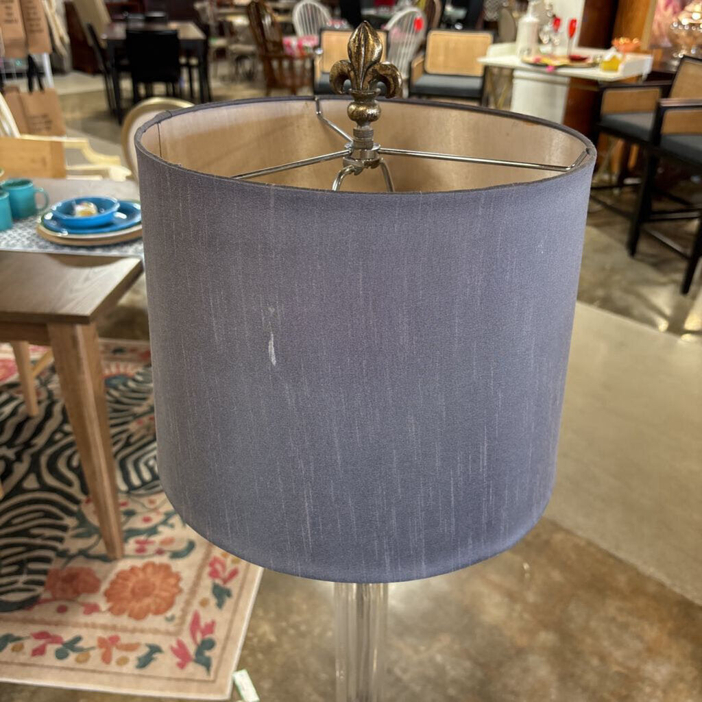 Vintage Glam Column Table Lamp & Silk Shade