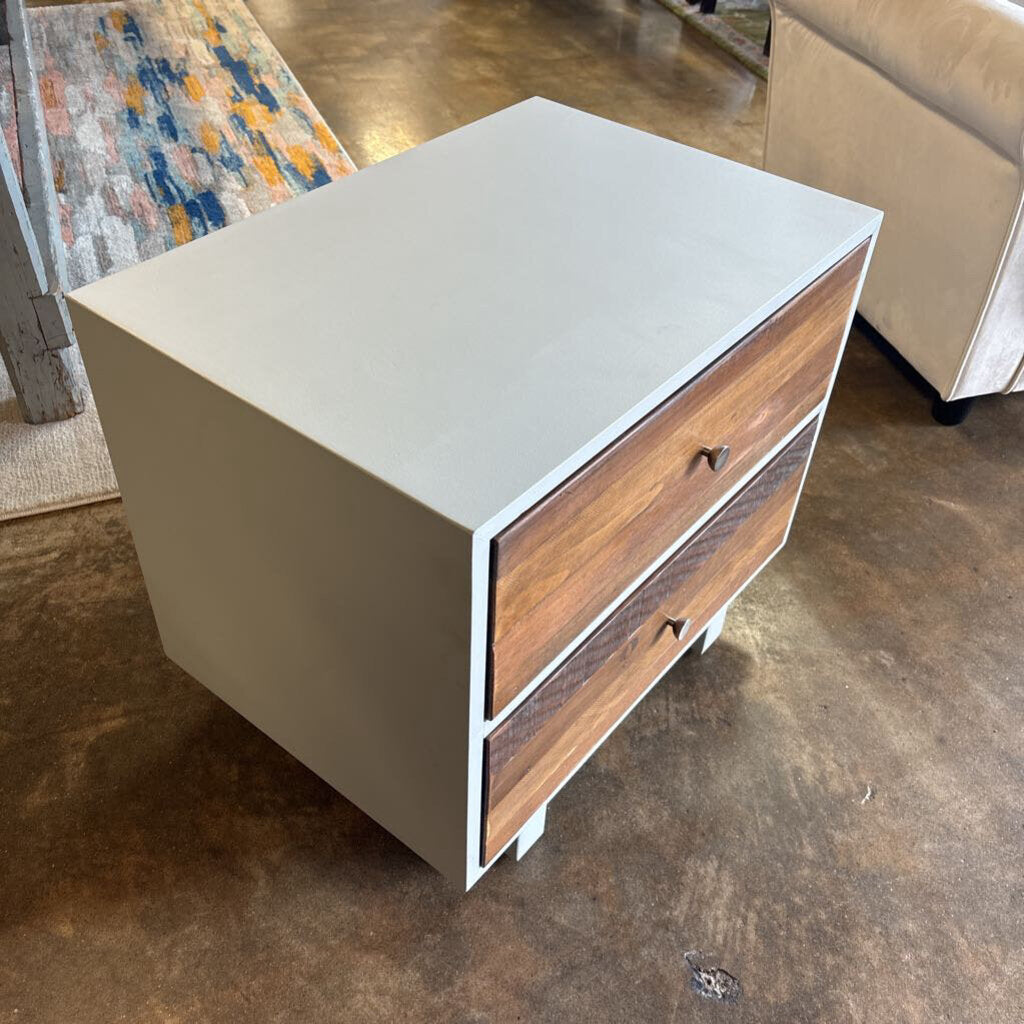 Two Drawer Nightstand 25.25 X 17.75 X 22.25