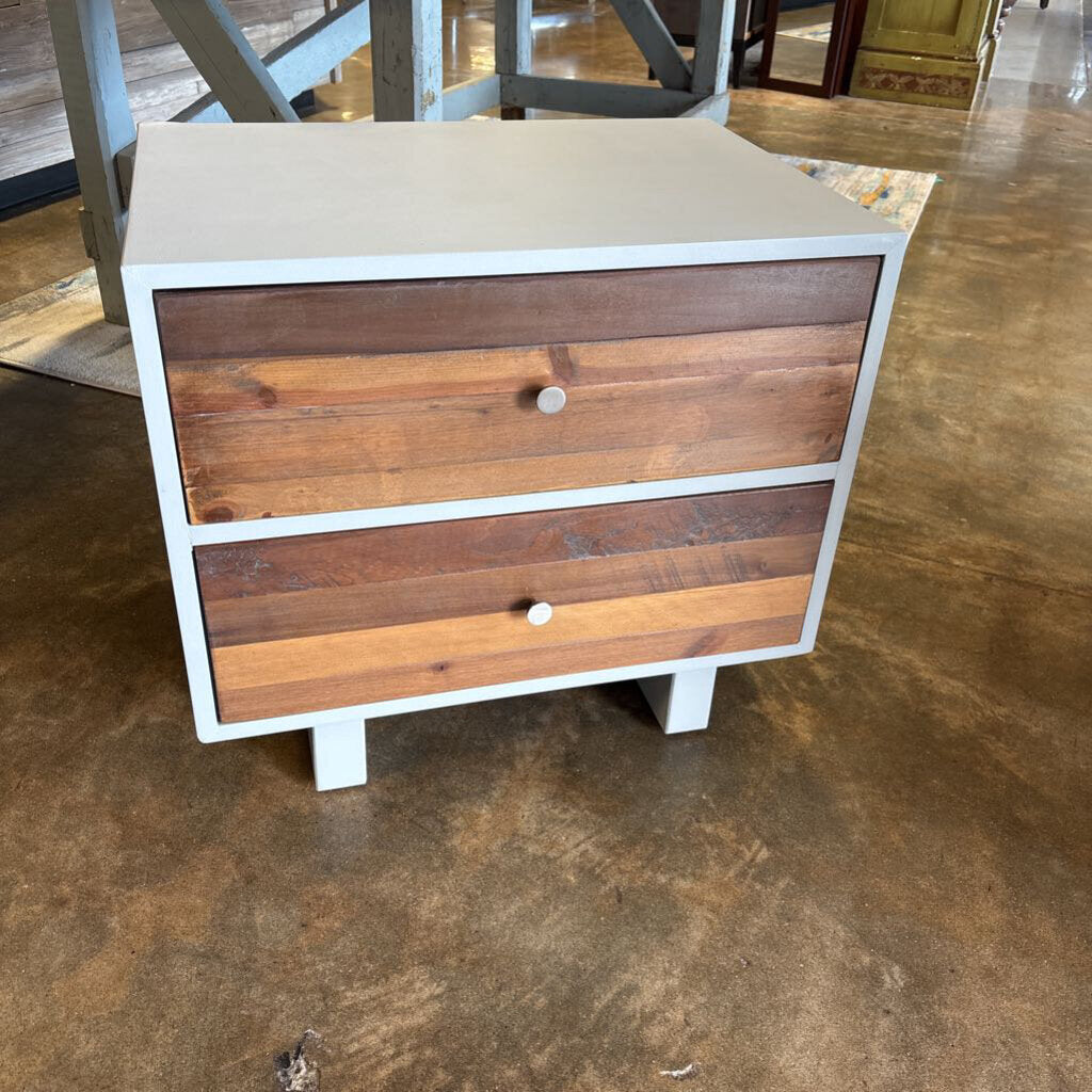 Two Drawer Nightstand 25.25 X 17.75 X 22.25