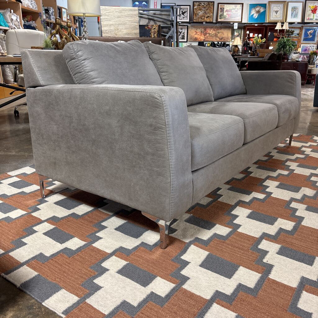 Gray 3 Cushion Textured Sofa