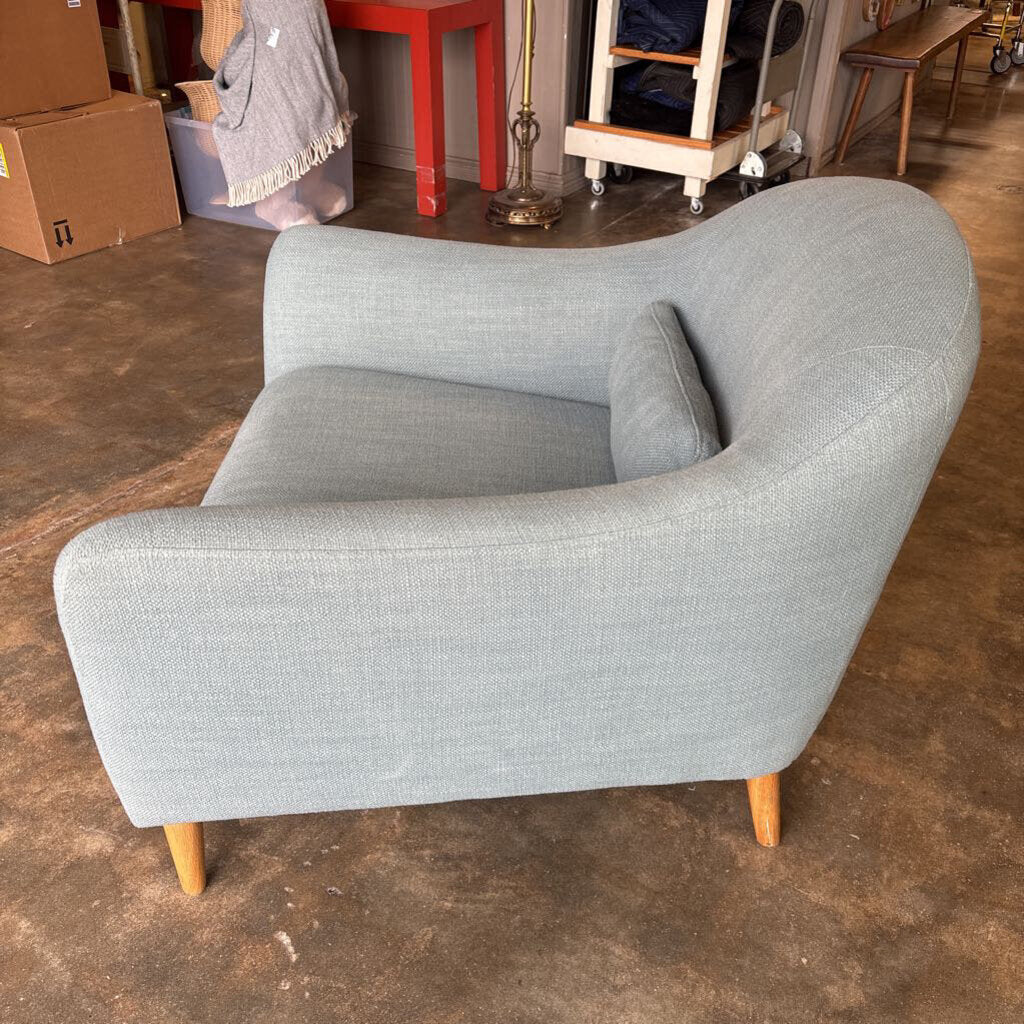 Sky Blue Upholstered Chair