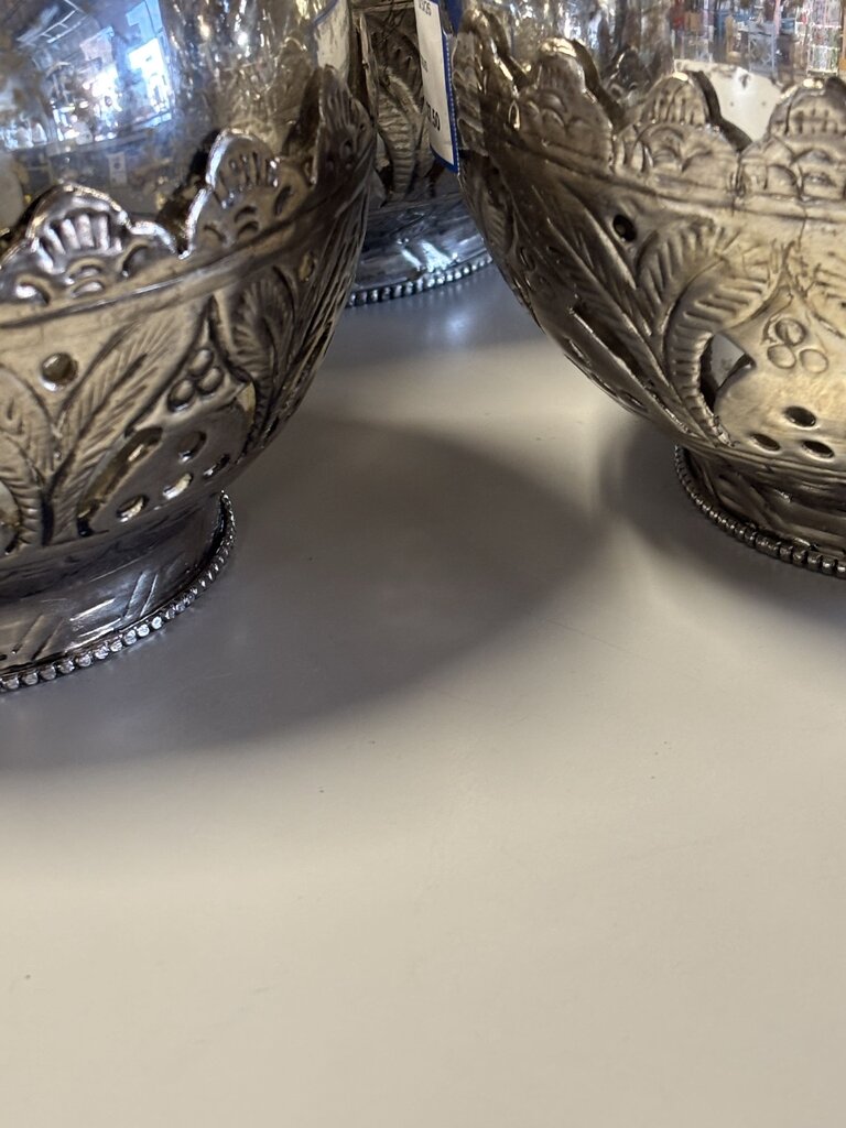 Mercury Glass Luminary Large Egg