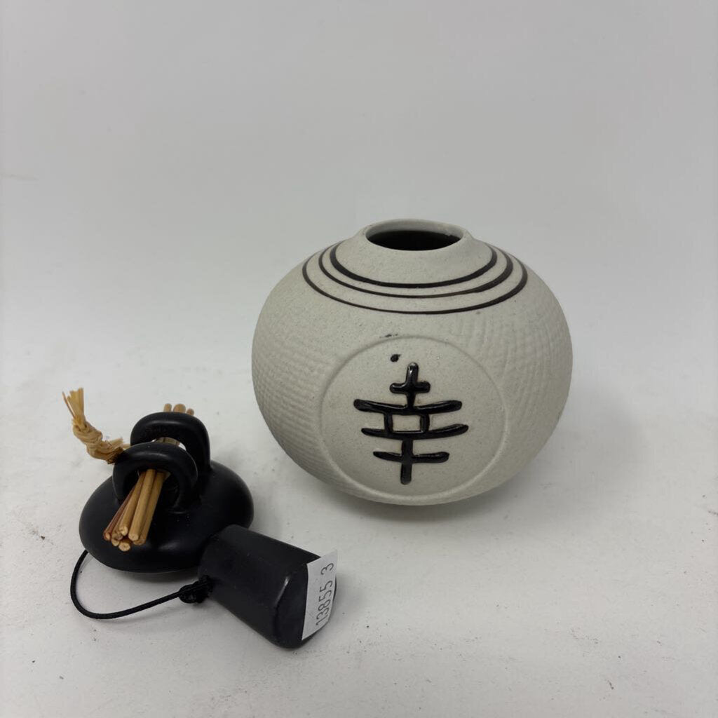 Chinese Good Fortune Wishing Ceramic Pot