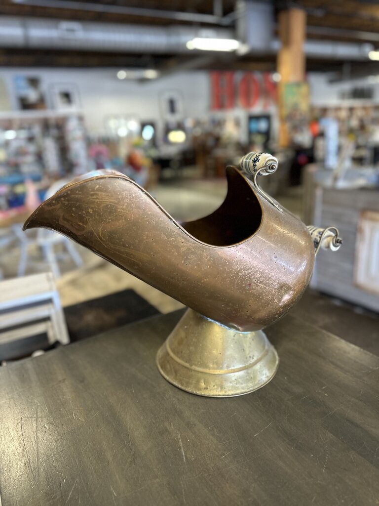 Copper Coal Scuttle with Handles