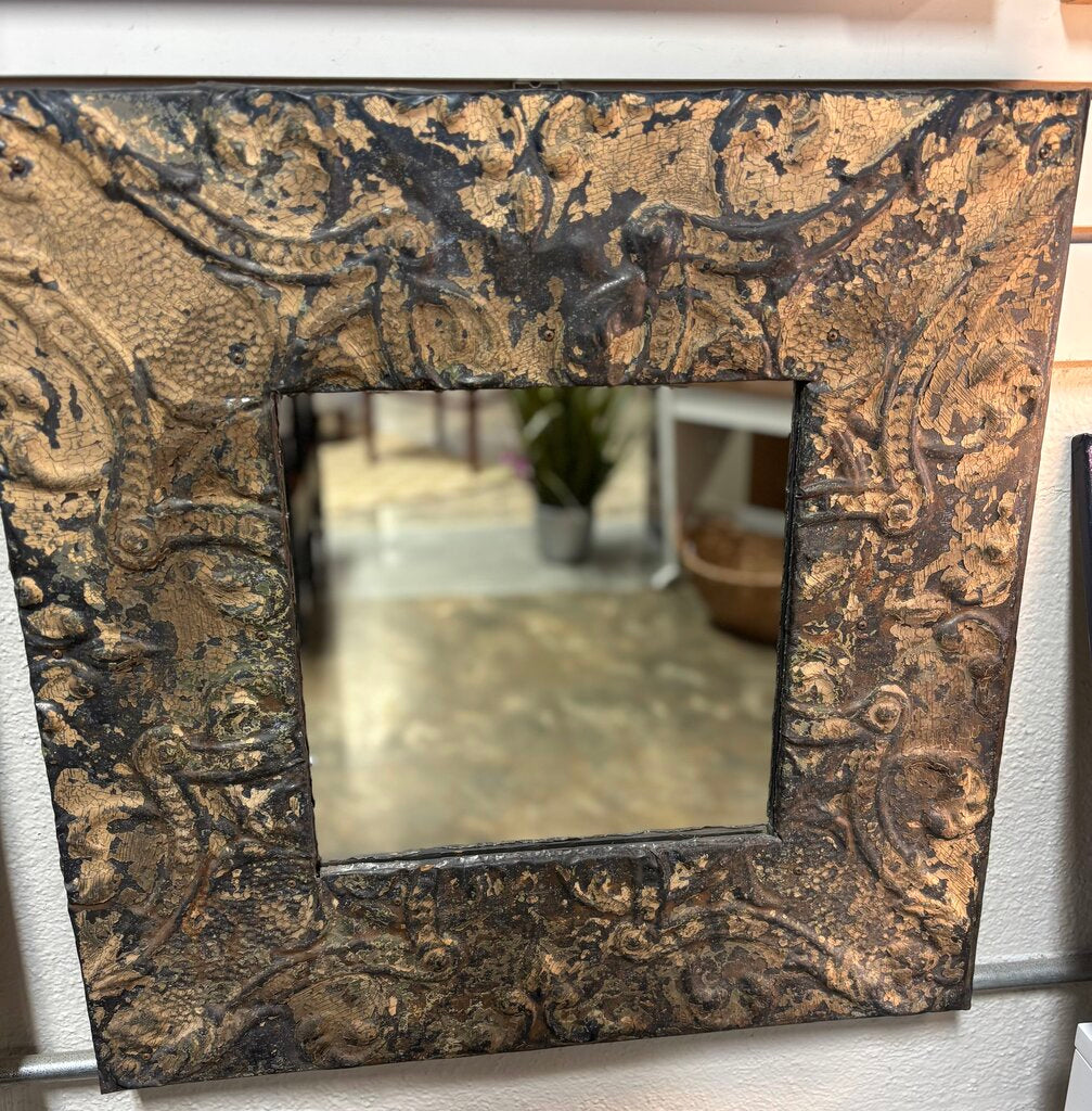 Vintage Metal Hanging Wall Mirror
