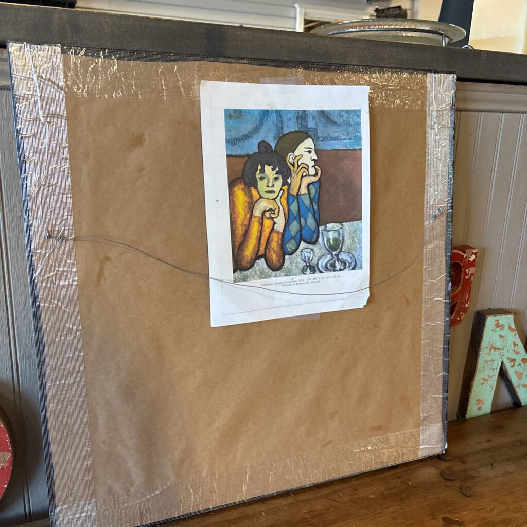 Framed Original Gauche Harlequin