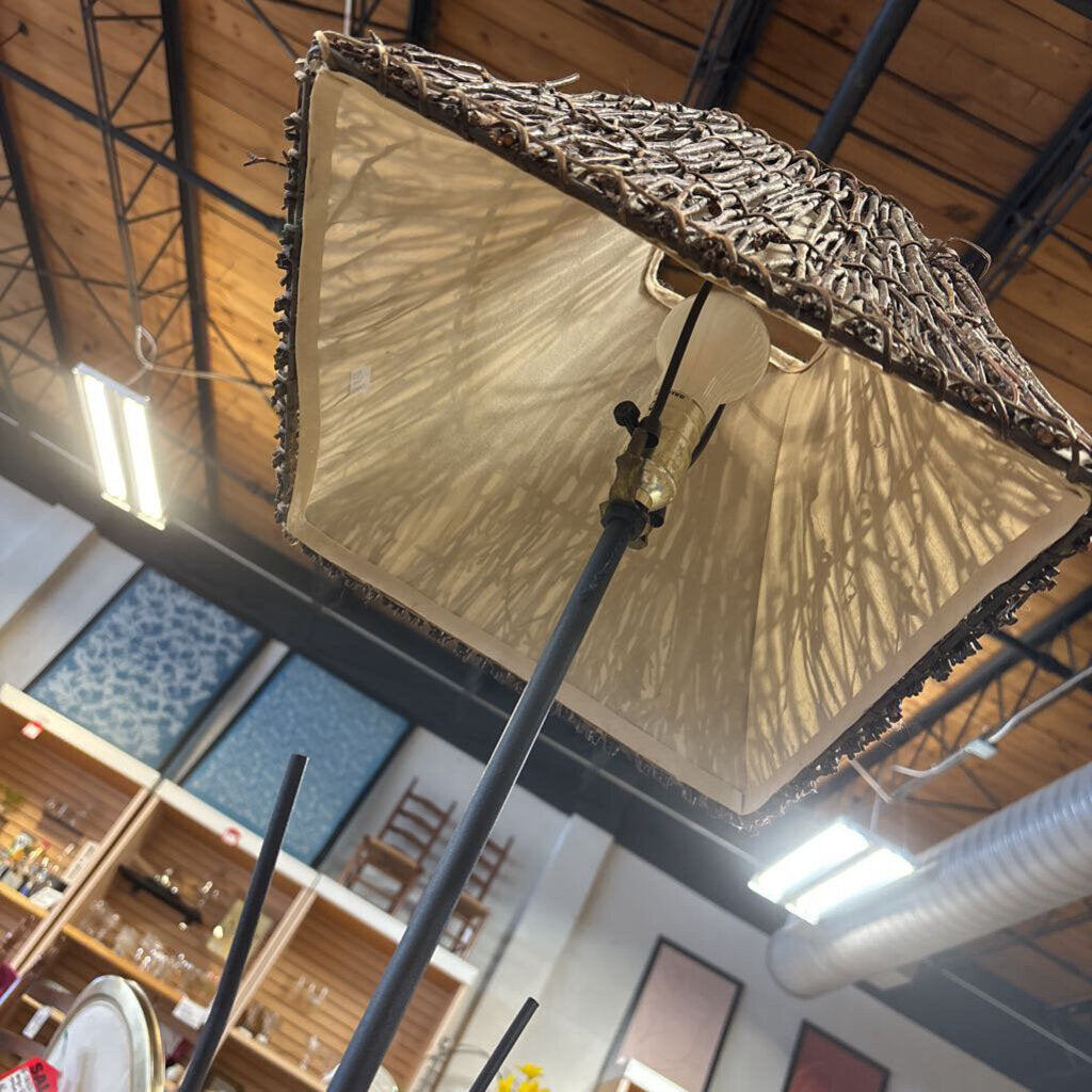 Iron Twig Base Floor Lamp w/Twig Shade