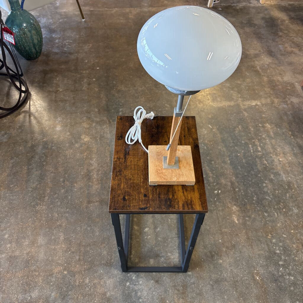 Vintage Lareda Post Modern Glass Shade Lamp