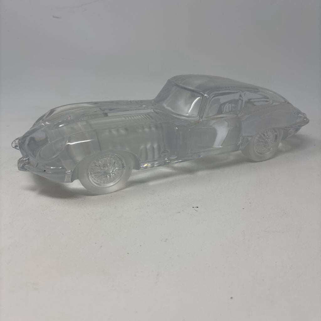 Crystal Glass jaguar E-Type Paperweight