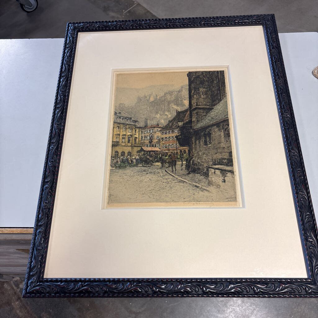 Luigi Kasimir Heidelberg Colored Sketch Signed/Numbered