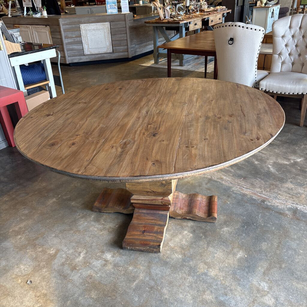 62" Round Pedestal Dining Table