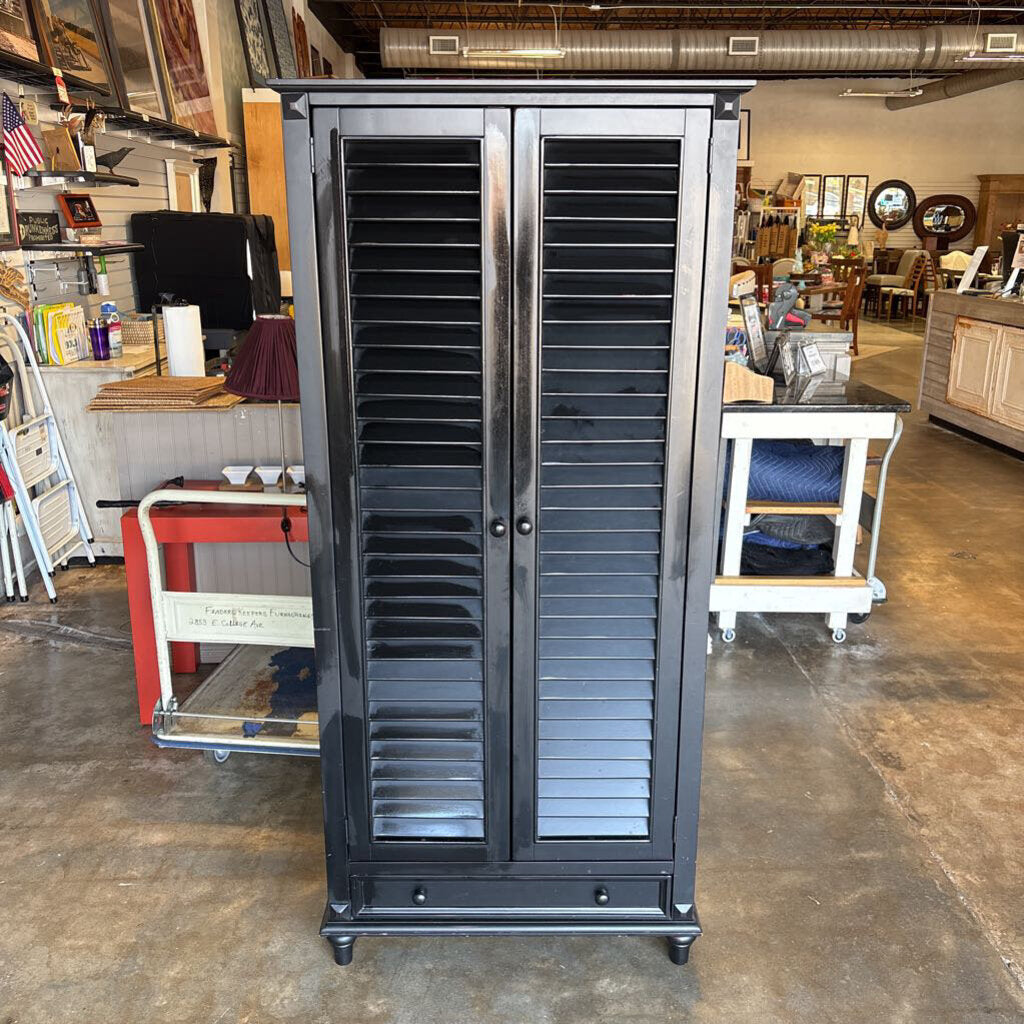 Louvered Door Cabinet 31 X 13 X 68