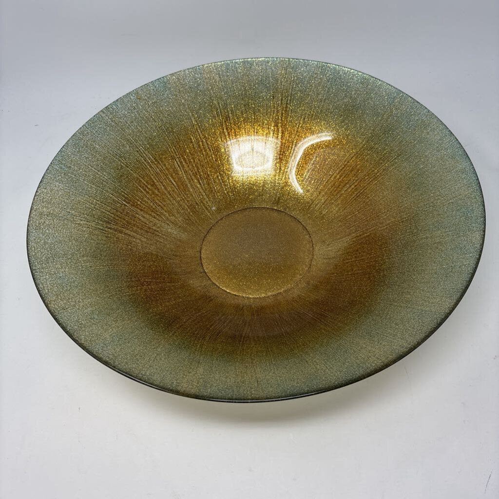 Vintage Iridescent Glitter Art Glass Bowl