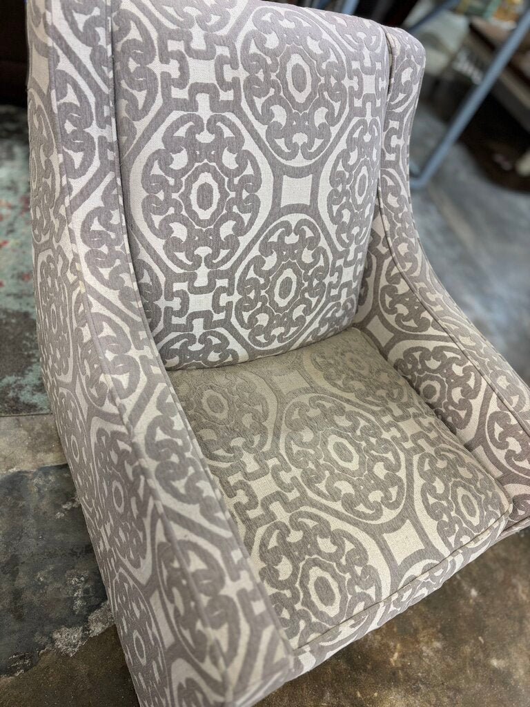 Upholstered Patterned Accent Chair