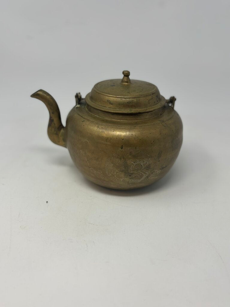 Vintage Asian Etched Teapot