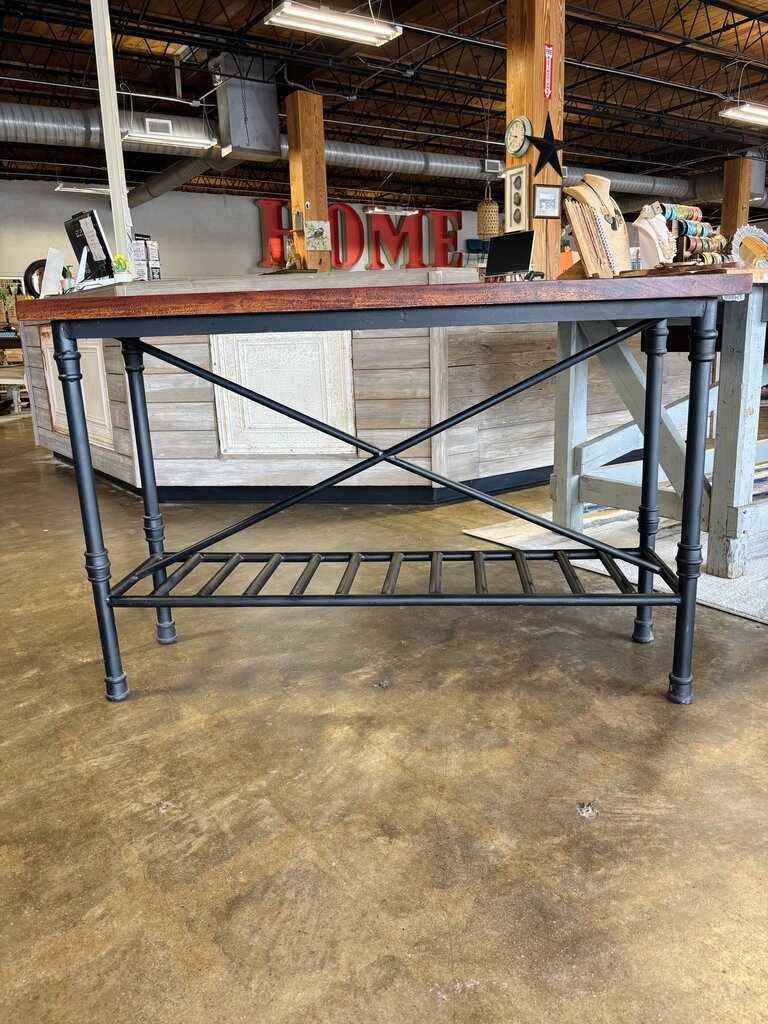 Wood & Metal Console Table