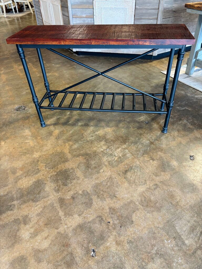 Wood & Metal Console Table