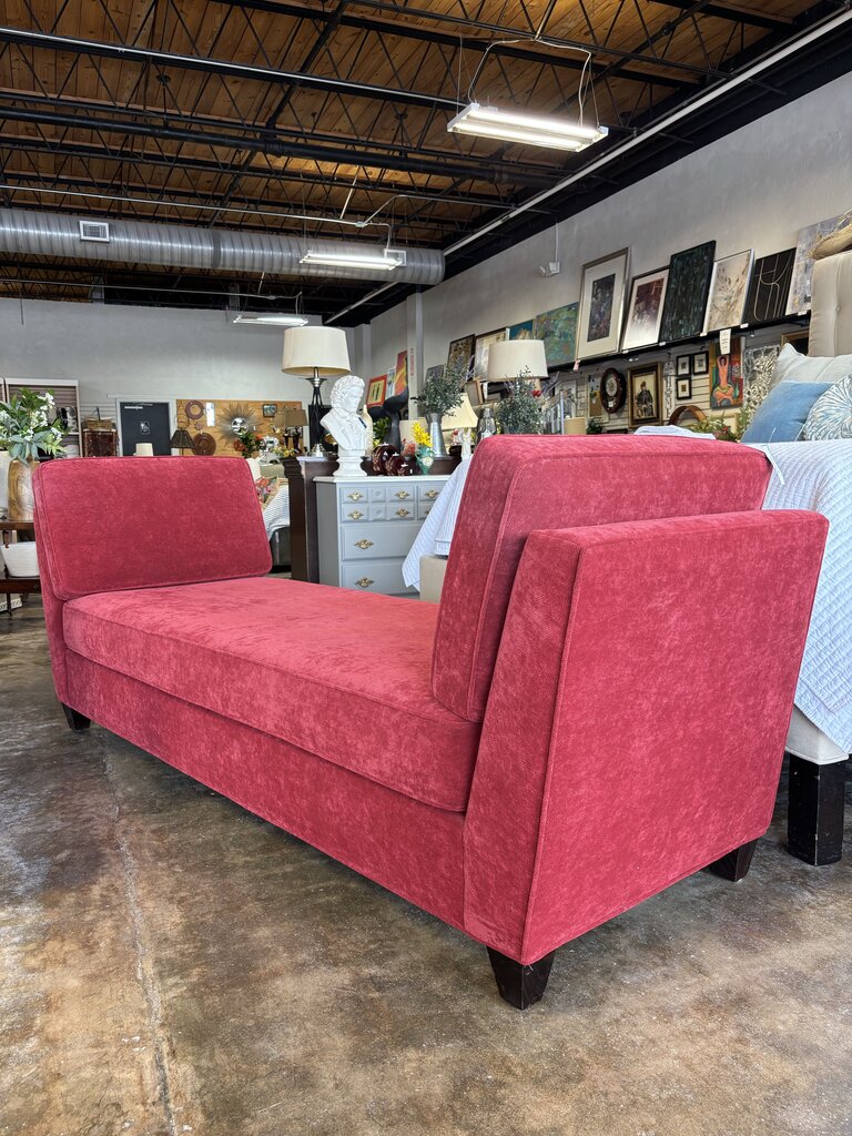 Red Velvet Chaise