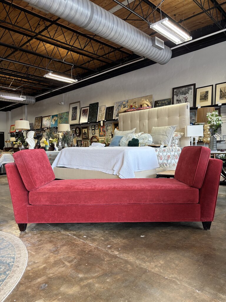Red Velvet Chaise