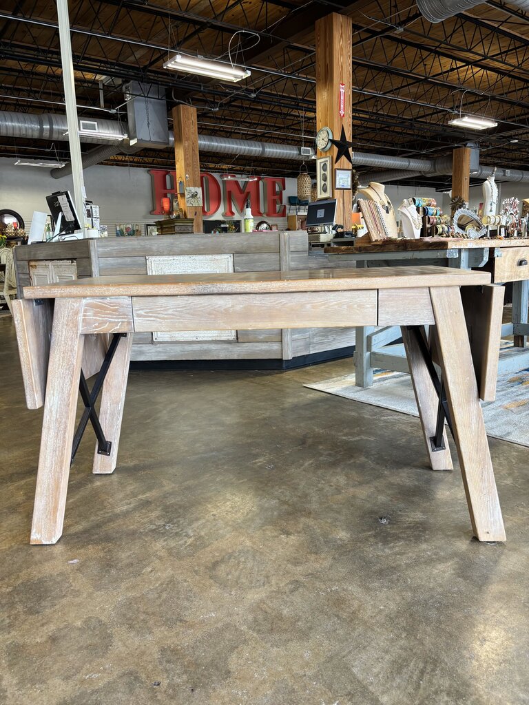 X Base Writing Desk with Rise Up Leaves