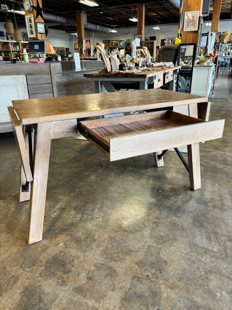 X Base Writing Desk with Rise Up Leaves