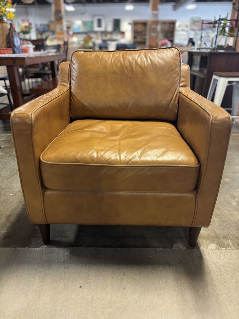 Cognac Leather Club Chair