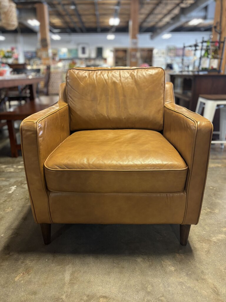 Cognac Leather Club Chair