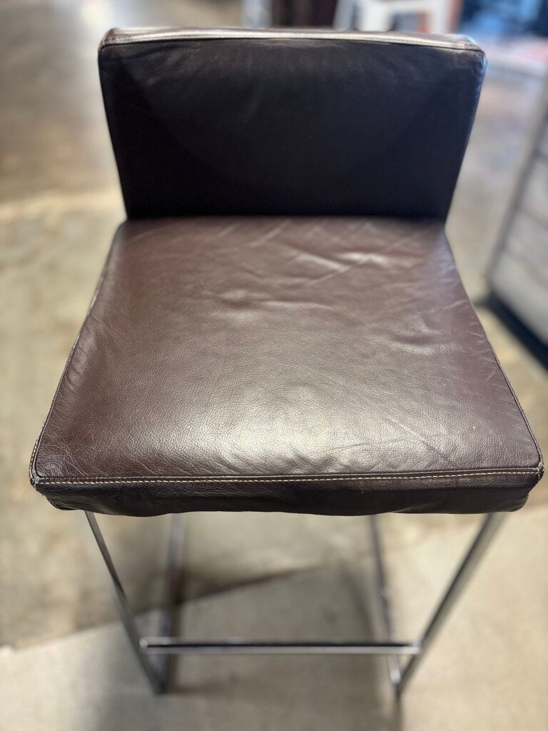 Counter Stool Leather & Metal