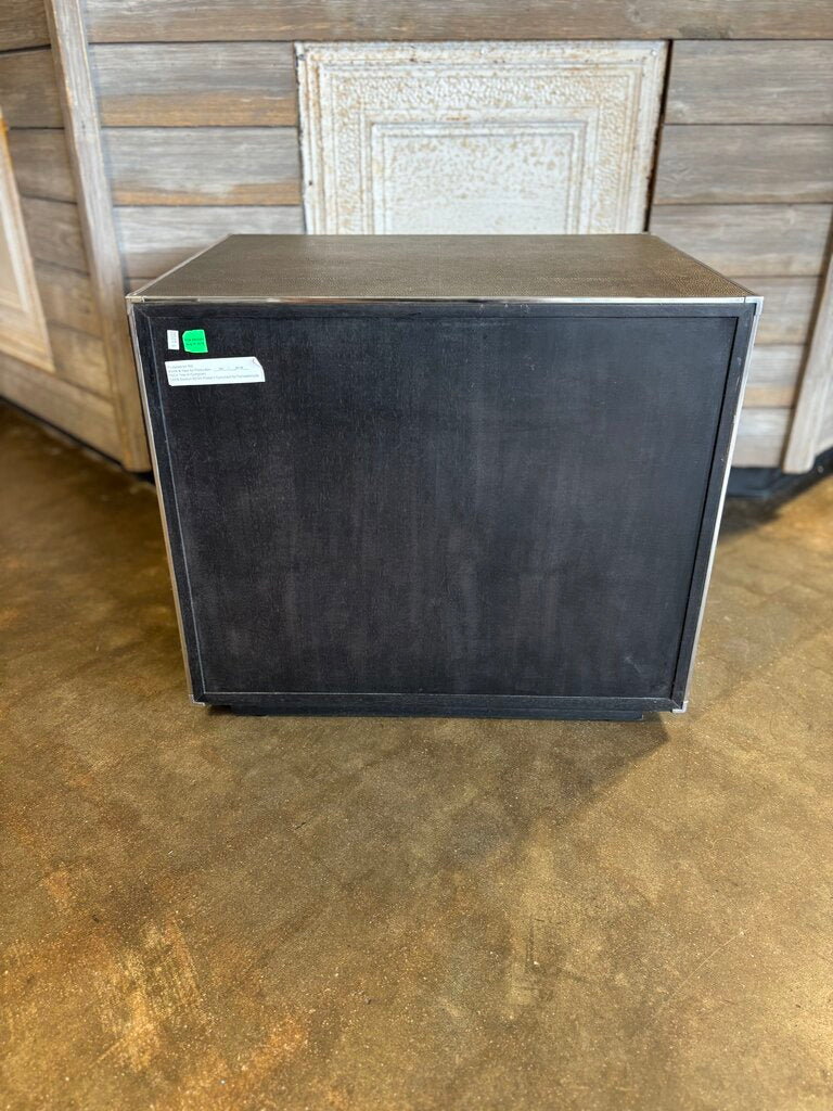 Shagreen Gray & Metal Accent Tables