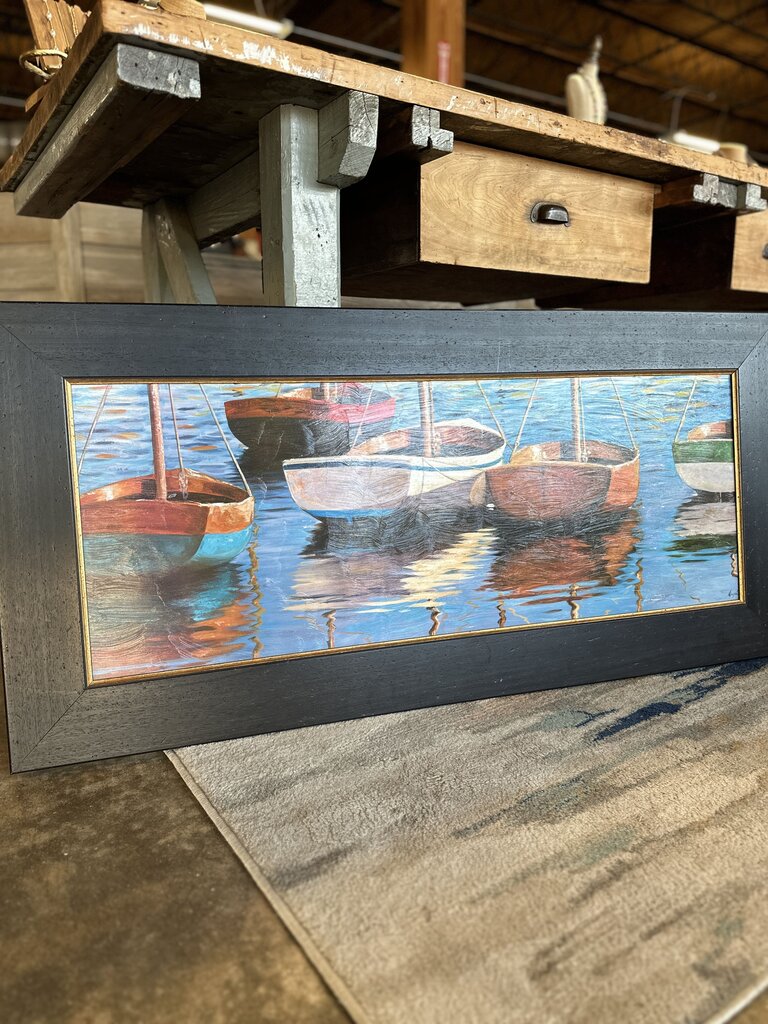 Framed Artwork Boats In The Bay