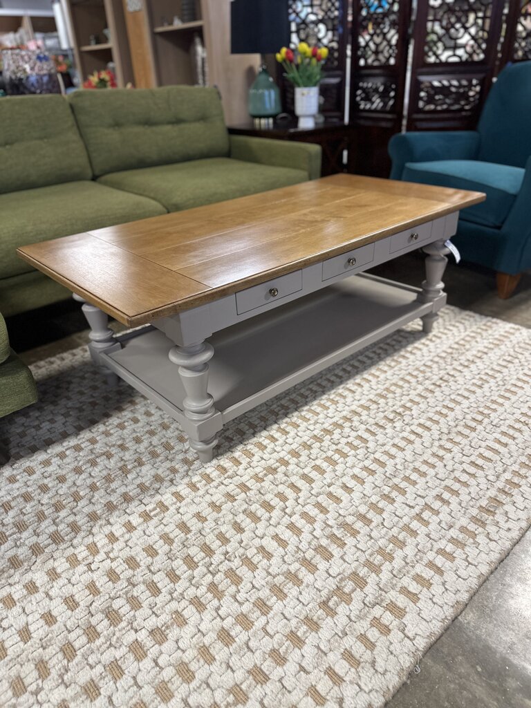 Natural Maple 3 Drawer Coffee Table
