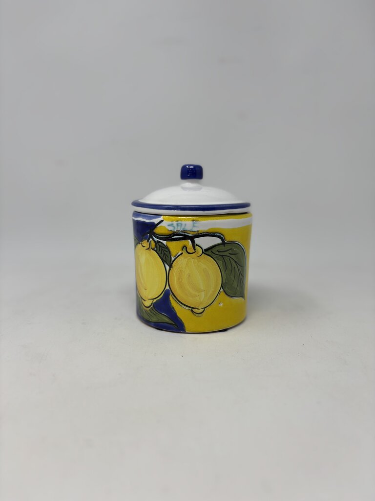 Italian Pottery Canister with Lid