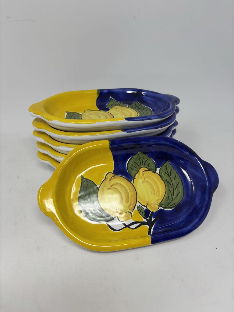 Italian Pottery Appetizer Plates Set 6