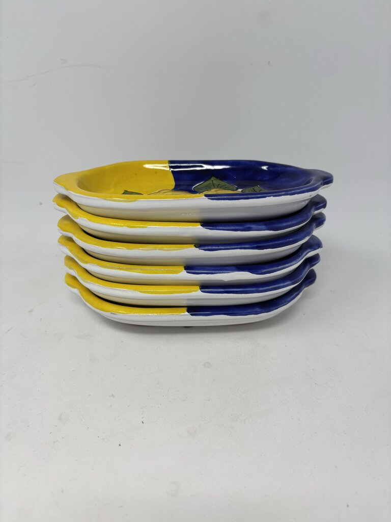 Italian Pottery Appetizer Plates Set 6