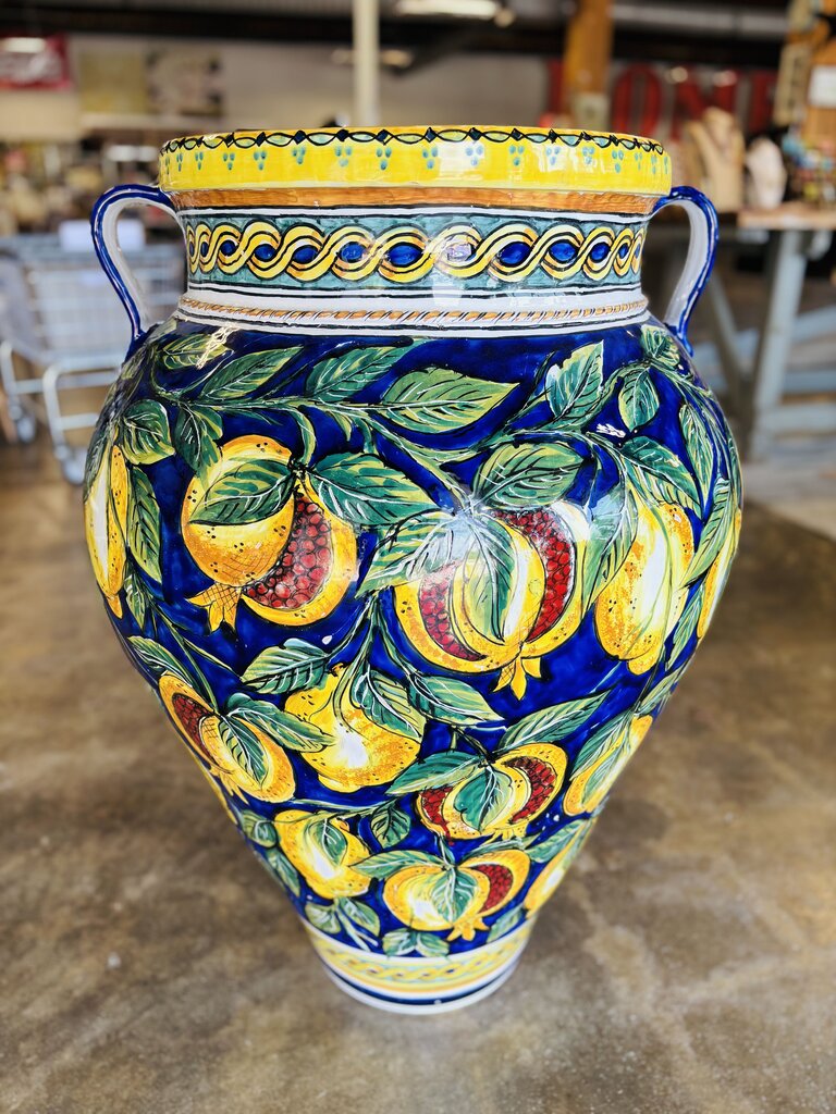 Large Italian Pottery Urn Planter Vase 36.5"H