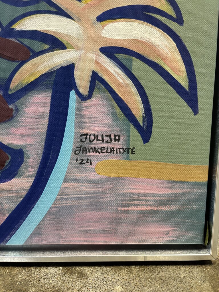 Contemporary Abstract Tropical Landscape Julija Jawkelaityte (RT $3000) 54.5 X 41.5