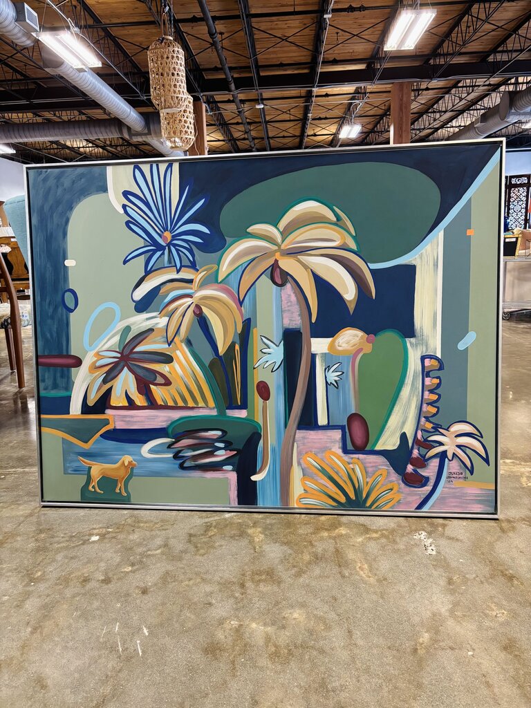 Contemporary Abstract Tropical Landscape Julija Jawkelaityte (RT $3000) 54.5 X 41.5