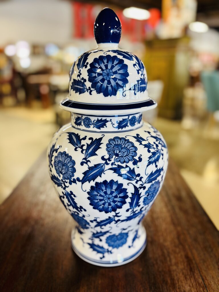 Horse Landscape Porcelain Ginger Jar