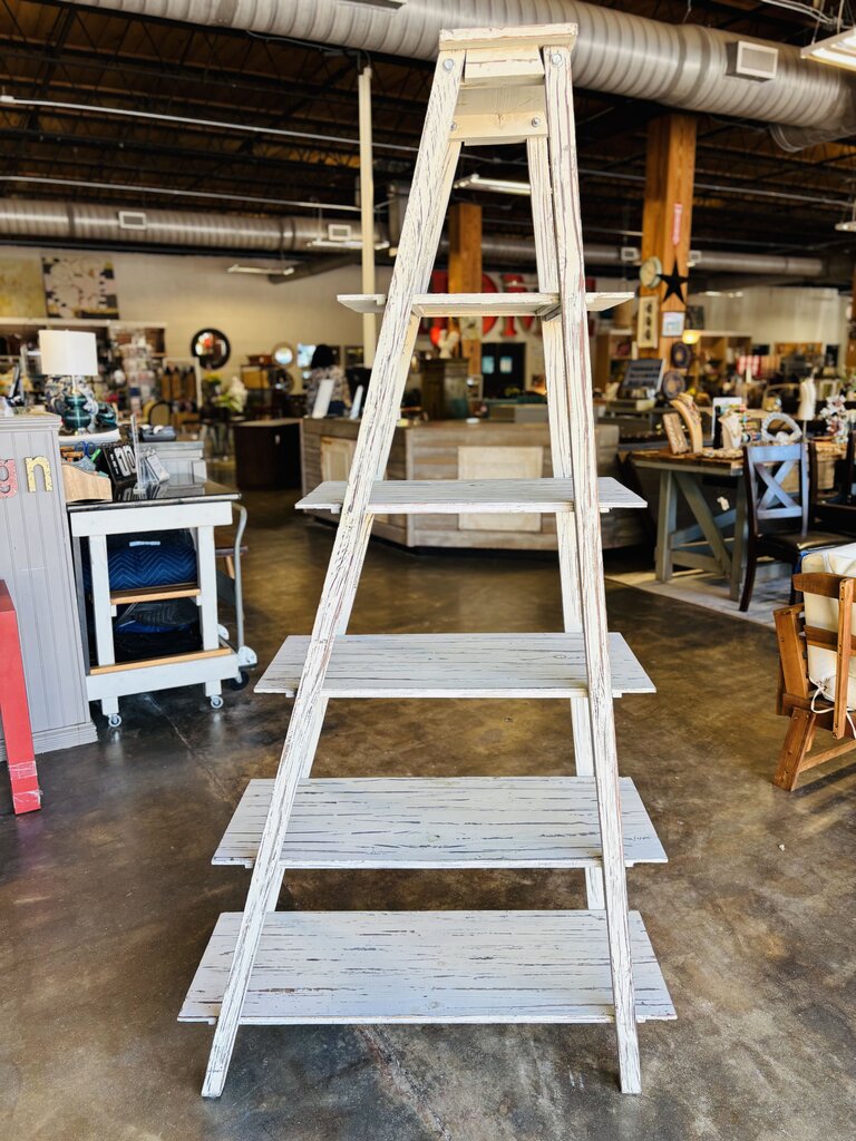 5 Tier Wood Ladder Shelf