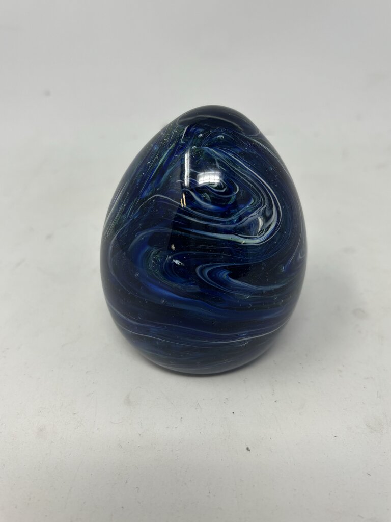 Glass Egg Shaped Paperweight
