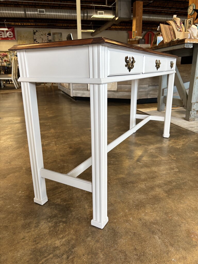 Painted Console with 3 Drawers 52 X 16 X 27.25