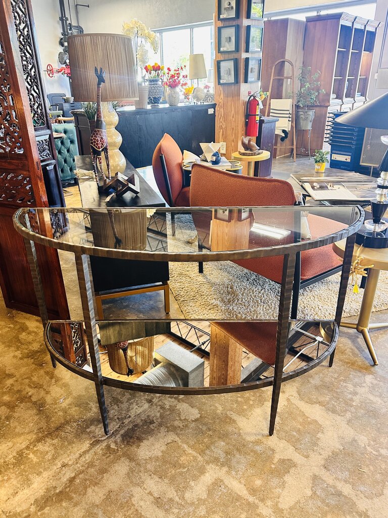 Glass/Metal Clairemont Console 50 X 17.25 X 30.25